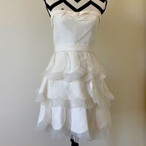 White strapless dress